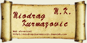 Miodrag Kurmazović vizit kartica